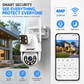 Camera Jortan Dual PTZ 9697QJ, 6MP UHD, LAN/Wireless, Color Noaptea, IP66,