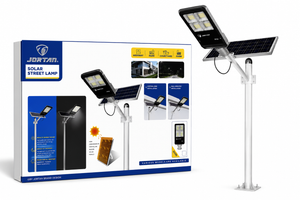 Lampa Solara Stradala 300W Jortan - Iluminat Exterior cu Panou Fotovoltaic, Telecomanda