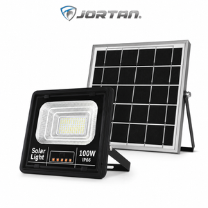 Proiector Solar LED JORTAN 100W cu Panou Solar, Telecomandă și Protecție IP66