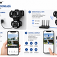 Cameră de Supraveghere WiFi JORTAN JT-9680 Dual Lens 6MP, PTZ 355°, Zoom Hibrid 8X, AI Tracking, Viziune Nocturnă Color, Audio Bidirecțional, Alarmă Inteligentă, IP66