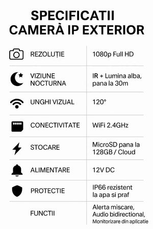 Set 8 Camere de Supraveghere WiFi JT-8161 JORTAN – Exterior, PTZ 360°, Vedere Nocturnă, Audio Bidirecțional