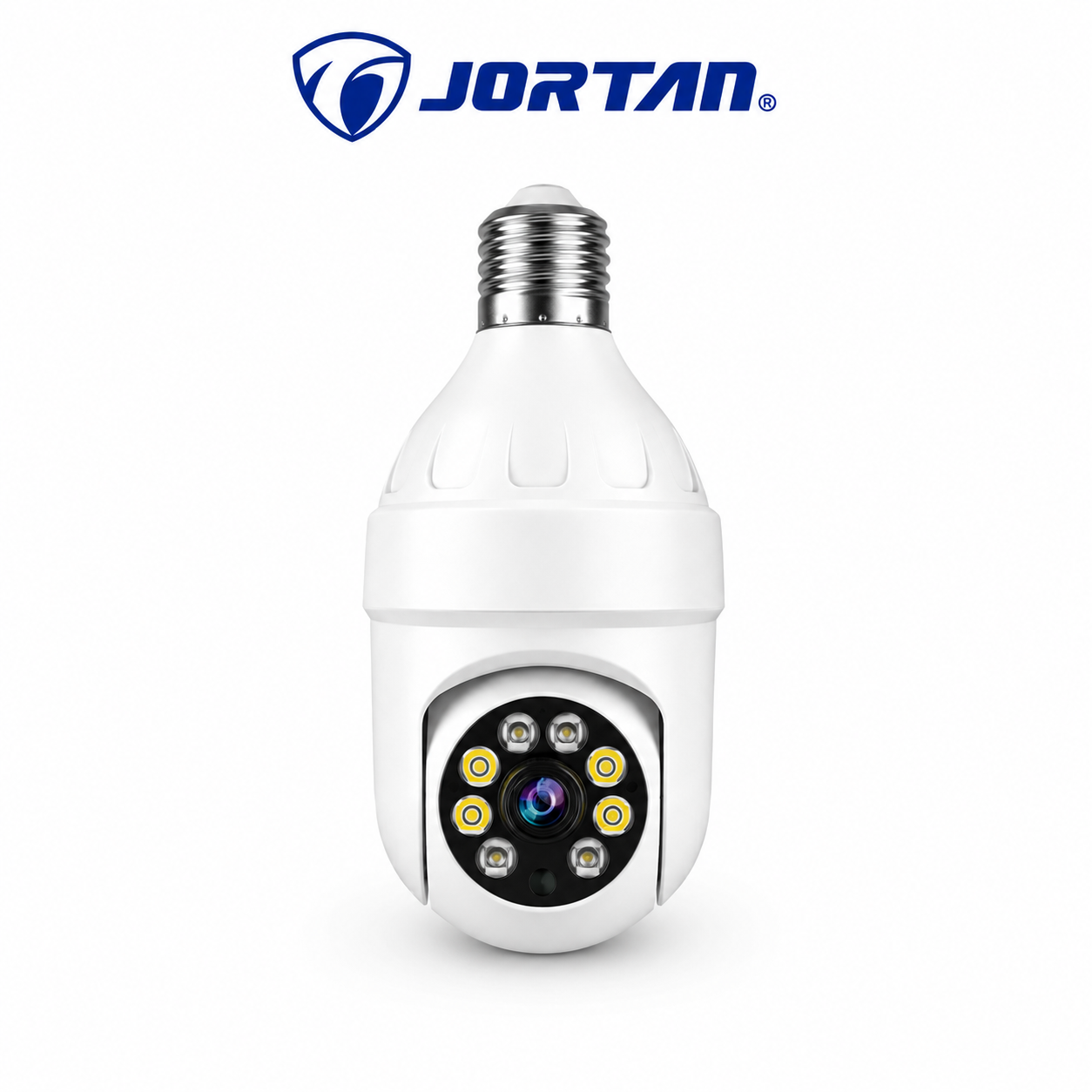 Camera Wi-Fi Inteligenta JORTAN JT-9296 cu Dulie E27, Rotire 355°, Audio Bidirecțional și Vedere Nocturnă
