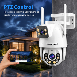 Camera Jortan Dual PTZ 9697QJ, 6MP UHD, LAN/Wireless, Color Noaptea, IP66,