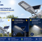 Lampa Stradala Solara JORTAN 1200W cu Panou Solar, Telecomanda si Protecție IP67