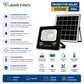 Proiector Solar LED JORTAN 100W cu Panou Solar, Telecomandă și Protecție IP66