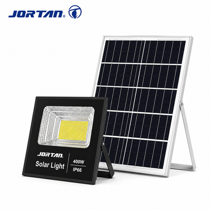 Proiector Solar LED JORTAN 400W cu Panou Solar, Telecomandă și Protecție IP66