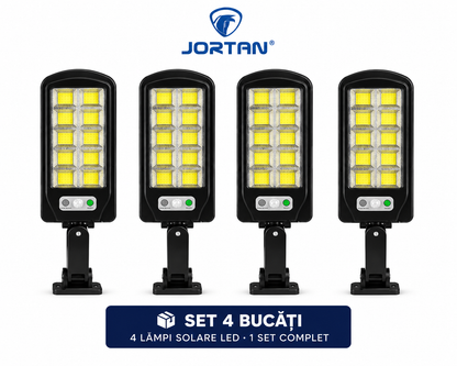 Set 4x Lampa Solara LED JORTAN cu 8 Celule LED si Senzor de Mișcar