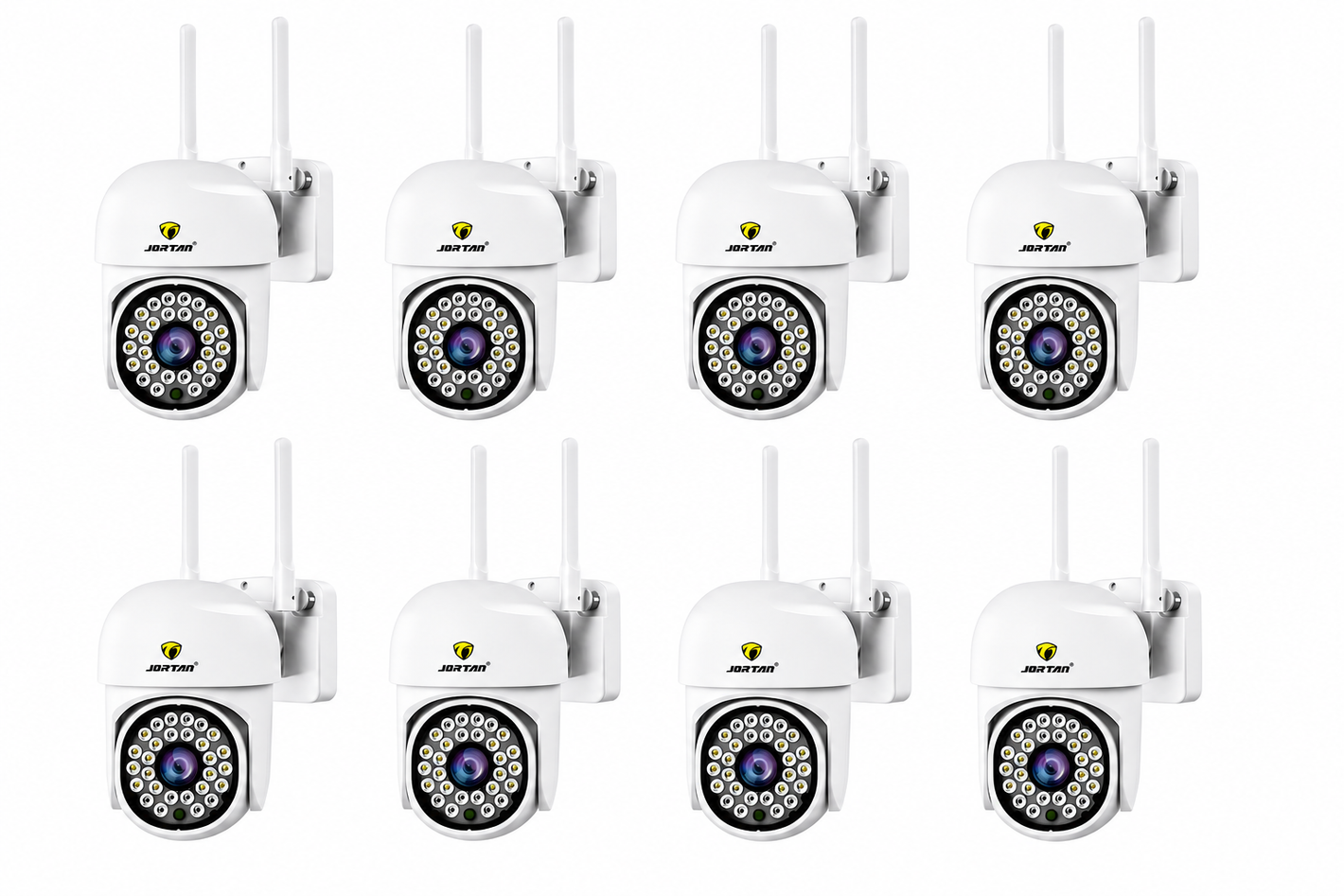 Set 8 Camere de Supraveghere WiFi JT-8161 JORTAN – Exterior, PTZ 360°, Vedere Nocturnă, Audio Bidirecțional