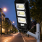 JORTAN 150W Solar Street Lamp – IP66 Waterproof Outdoor LED Light with Integrated Solar Panel & Remote Control