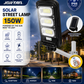 JORTAN 150W Solar Street Lamp – IP66 Waterproof Outdoor LED Light with Integrated Solar Panel & Remote Control