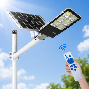 Lampă Solară LED Jortan 400W cu Panou Fotovoltaic Separat, Baterie 36000mAh, Telecomandă, Autonomie 12-14 Ore