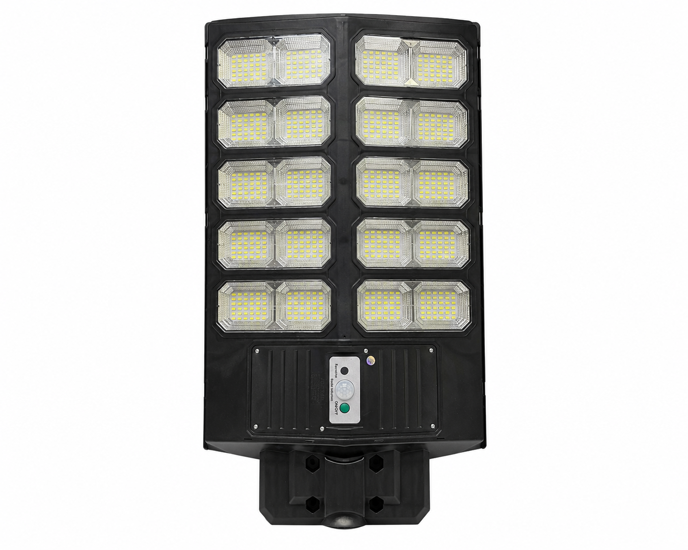 Lampa Solara Stradala 2000W JORTAN Ferrari, 24000mAh, 720 LED-uri, Senzor Miscare, Plastic Negru, Telecomanda