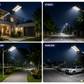 Lampa Solara Stradala 2000W JORTAN Ferrari, 24000mAh, 720 LED-uri, Senzor Miscare, Plastic Negru, Telecomanda