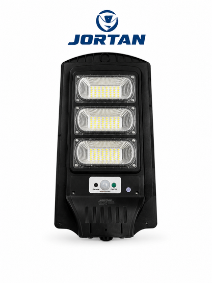 JORTAN KING180W Solar LED Street Light with Motion Sensor & LiFePO4 Battery