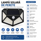 Set 2x Lampa Solara LED de Perete cu Senzor de Mișcare – 100 LED-uri