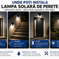 Set 4x Lampa Solara LED de Perete cu Senzor de Mișcare – 100 LED-uri