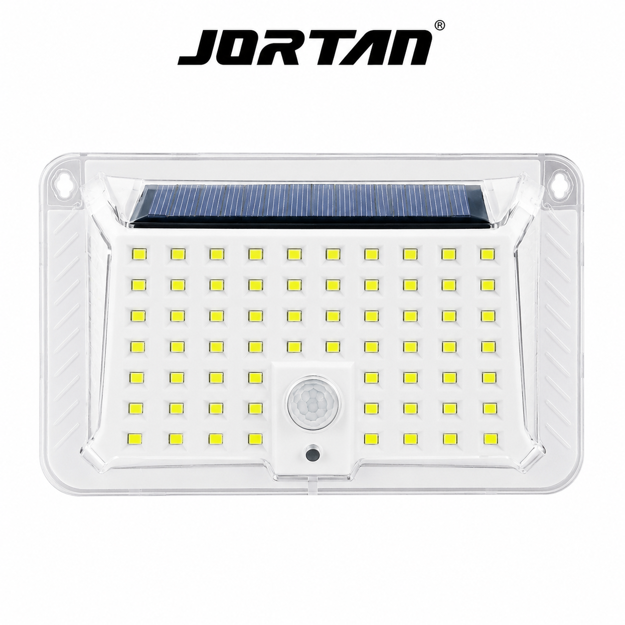 Lampă Solara LED JORTAN 90 LED-uri, Senzor de Mișcare, Panou Solar Integrat, IP66, Iluminare Automată pentru Exterior