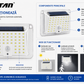Lampă Solara LED JORTAN 90 LED-uri, Senzor de Mișcare, Panou Solar Integrat, IP66, Iluminare Automată pentru Exterior