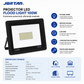 Proiector LED JORTAN 100W IP66 – Iluminare Puternică pentru Exterior