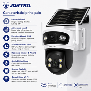 JORTAN JT-9683/9682 – Cameră Solară Inteligentă 4G cu Panou Solar