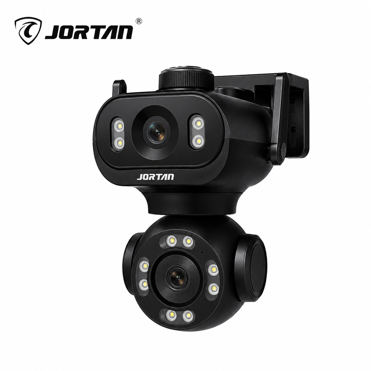 Cameră de Supraveghere WiFi JORTAN JT-9680 Dual Lens 6MP, PTZ 355°, Zoom Hibrid 8X, AI Tracking, Viziune Nocturnă Color, Audio Bidirecțional, Alarmă Inteligentă, IP66