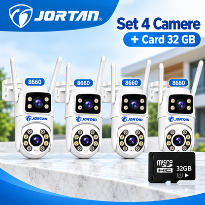 Set 4 Camere de Supraveghere JORTAN 8660 + Card MicroSD 32GB