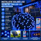 Instalatie Solara LED 50M – 500 LED-uri, Lumină Albastră