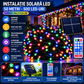 Instalație Solară LED 50M – 500 LED-uri, Lumină Multicoloră