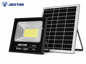 Proiector Solar JORTAN 600W cu Panou Solar, Telecomandă și Protecție IP66