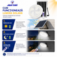 Lampa Solară LED de Tavan JORTAN 100W cu Panou Solar și Telecomandă – IP44, Iluminare Puternică