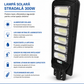 Lampa Solara Stradala  JORTAN G300W cu Senzor de Mișcare și Telecomandă