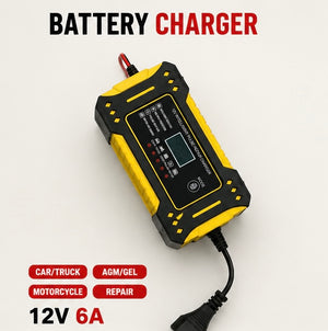 Incarcator Inteligent Auto 12V 6A cu Funcție Pulse Repair și Ecran LCD