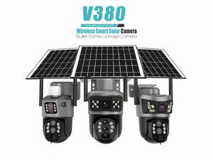 Cameră Supraveghere Solară V380 4G WiFi – Panou Solar, Zoom 10X, Vedere Nocturnă Color, Audio Bidirecțional, Detectare Mișcare PIR