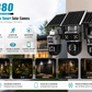 Cameră Supraveghere Solară V380 4G WiFi – Panou Solar, Zoom 10X, Vedere Nocturnă Color, Audio Bidirecțional, Detectare Mișcare PIR