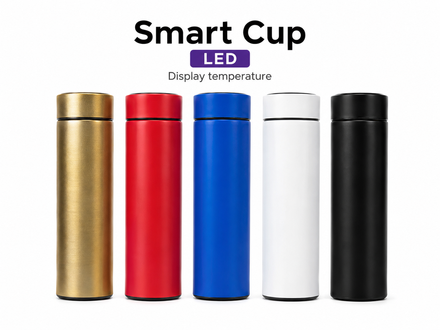Cană Termos Inteligentă Smart Cup LED – Afișaj Temperatură, Oțel Inoxidabil 304, Etanșă, 500 ml