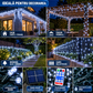 Instalație Solară LED 50M – 500 LED-uri, Alb Rece