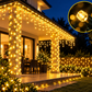 Instalație Solară LED 50M – 500 LED-uri, Lumină Galbenă