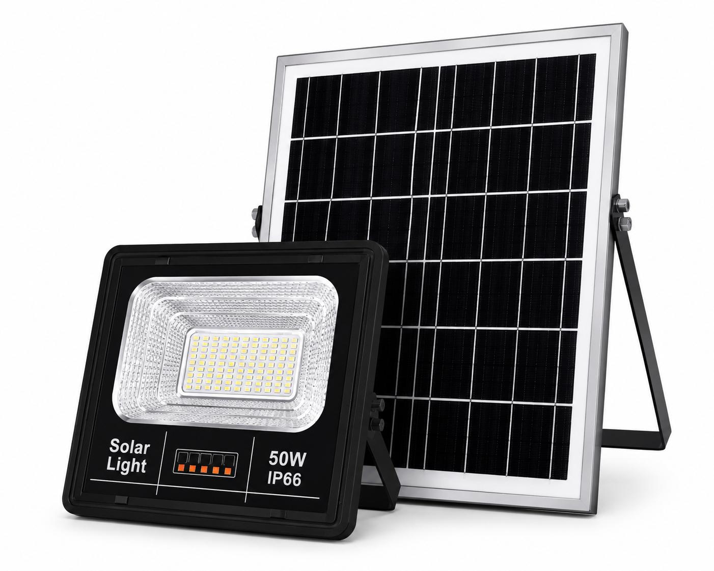 Proiector cu Panou Solar Jortan Clasic 50W