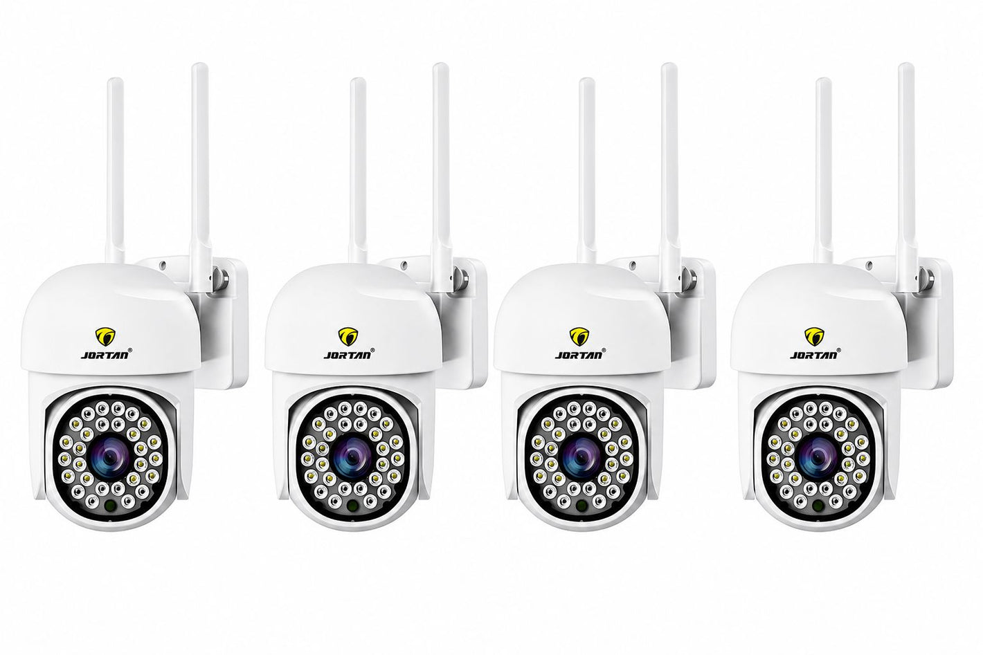 Set 4 Camere de Supraveghere WiFi JT-8161 JORTAN – Exterior, PTZ 360°, Vedere Nocturnă, Audio Bidirecțional