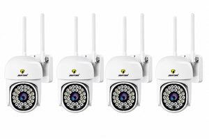 Set 4 Camere de Supraveghere WiFi JT-8161 JORTAN – Exterior, PTZ 360°, Vedere Nocturnă, Audio Bidirecțional