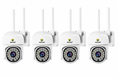 Set 4 Camere de Supraveghere WiFi JT-8161 JORTAN – Exterior, PTZ 360°, Vedere Nocturnă, Audio Bidirecțional