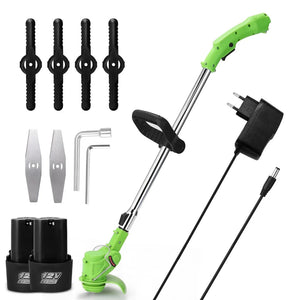 Motocoasă Electrică cu Acumulator DASGUT 21V – Telescopică, Ușoară, cu Accesorii Incluse, pentru Gazon și Grădină